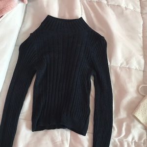 cropped sweater turtle neck